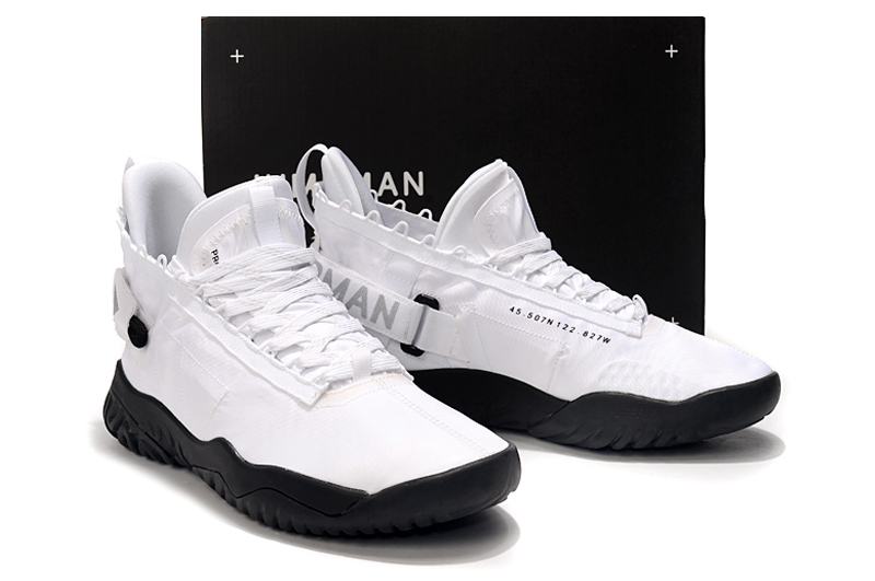 2019 Men Jordan Air Max 87 White Black Shoes